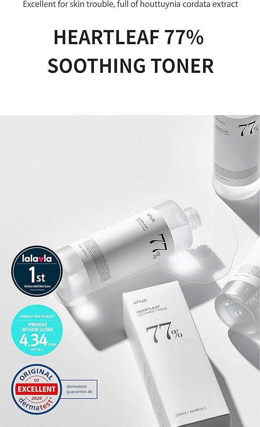 Anua - Heartleaf 77% Soothing Toner - Korean Glow