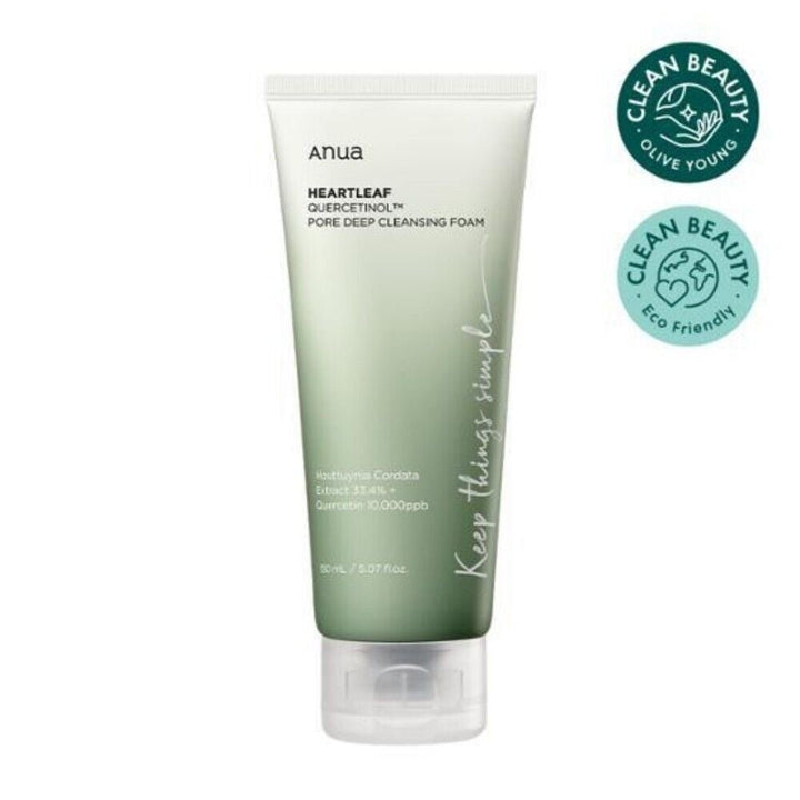 Anua Heartleaf Quercetinol Pore Deep Cleansing Foam 150ml - Korean Glow