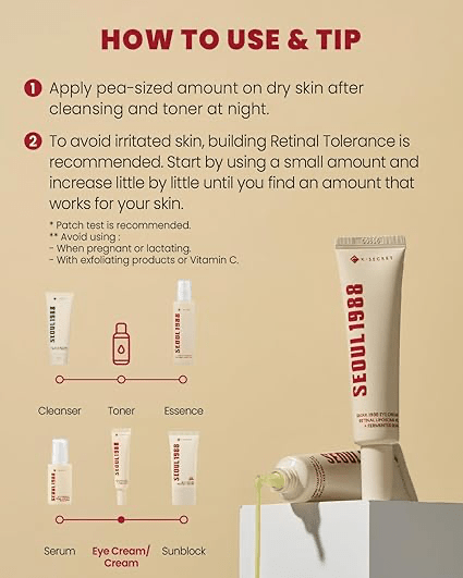 KSECRET - Seoul1988 Eye Cream Retinal Liposome 4% + Fermented Bean