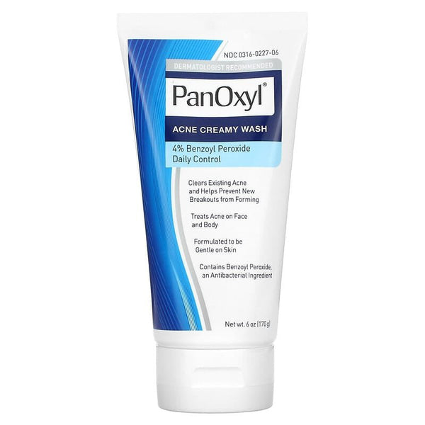 PanOxyl - Acne Creamy Wash, Benzoyl Peroxide 4% Daily Control - Korean Glow