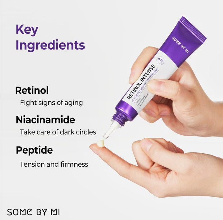SOME BY MI - Retinol Intense Advanced Triple Action Eye Cream - Korean Glow