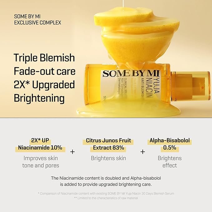 SOME BY MI - Yuja Niacin Anti Blemish Serum 2x More Powerful Brightening 50ml - Korean Glow